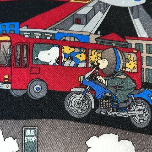 Peanuts 100% silk transportation travel bus taxi truck car VW neck tie collector - Picture 5 of 8
